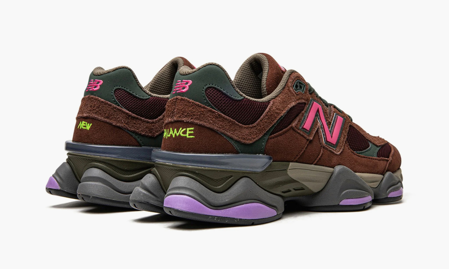 Кроссовки New Balance 9060 Rich Oak / Burgundy — изображение 3