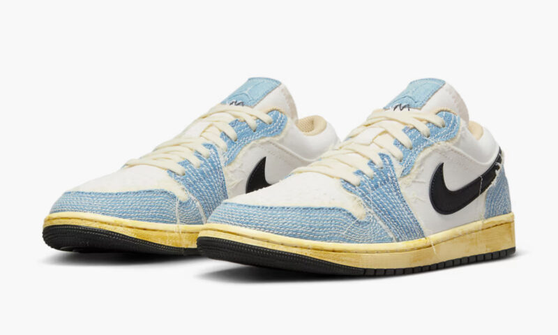 Кроссовки Nike Air Jordan 1 Low SE WRMK Sashiko Denim
