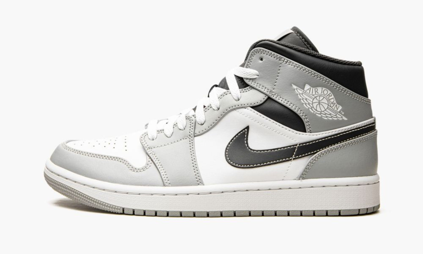 Кроссовки Nike Air Jordan 1 Mid Light Smoke Grey Anthracite — изображение 2