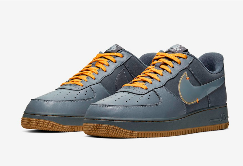 Кроссовки Nike Air Force 1 Low Cool Grey Yellow