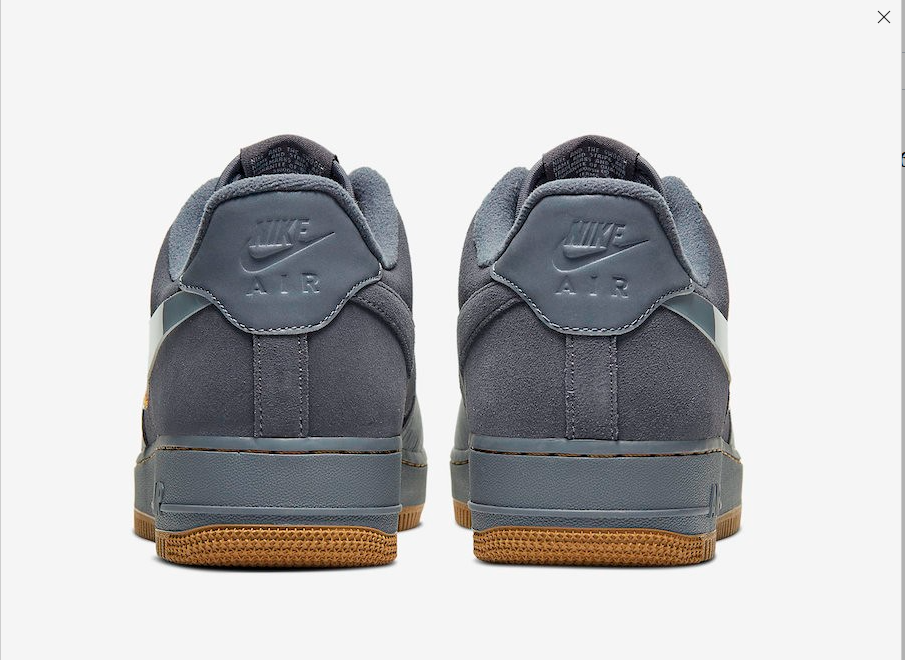 Кроссовки Nike Air Force 1 Low Cool Grey Yellow — изображение 3