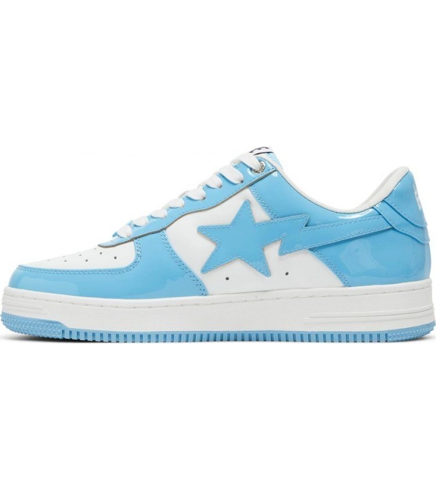 Кроссовки BapeSta Patent Leather Blue White — изображение 2