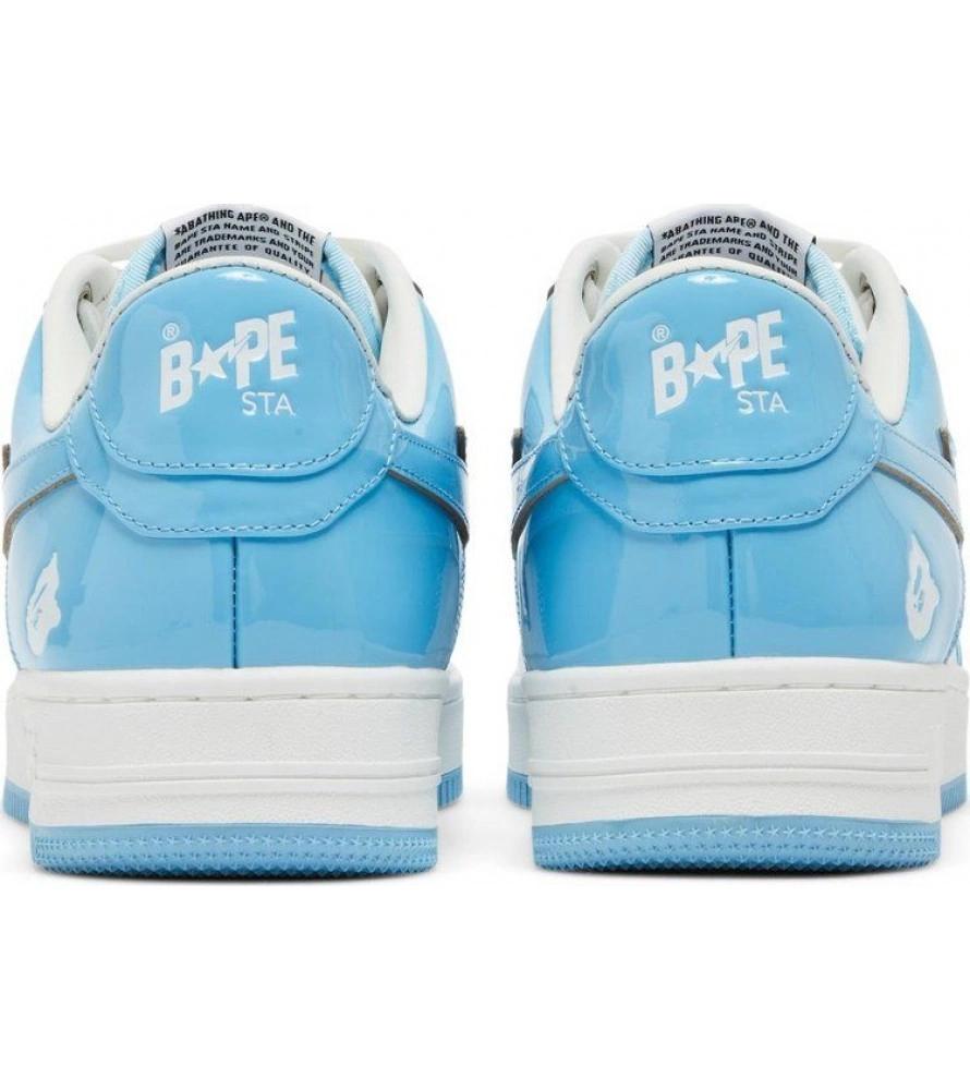 Кроссовки BapeSta Patent Leather Blue White — изображение 3