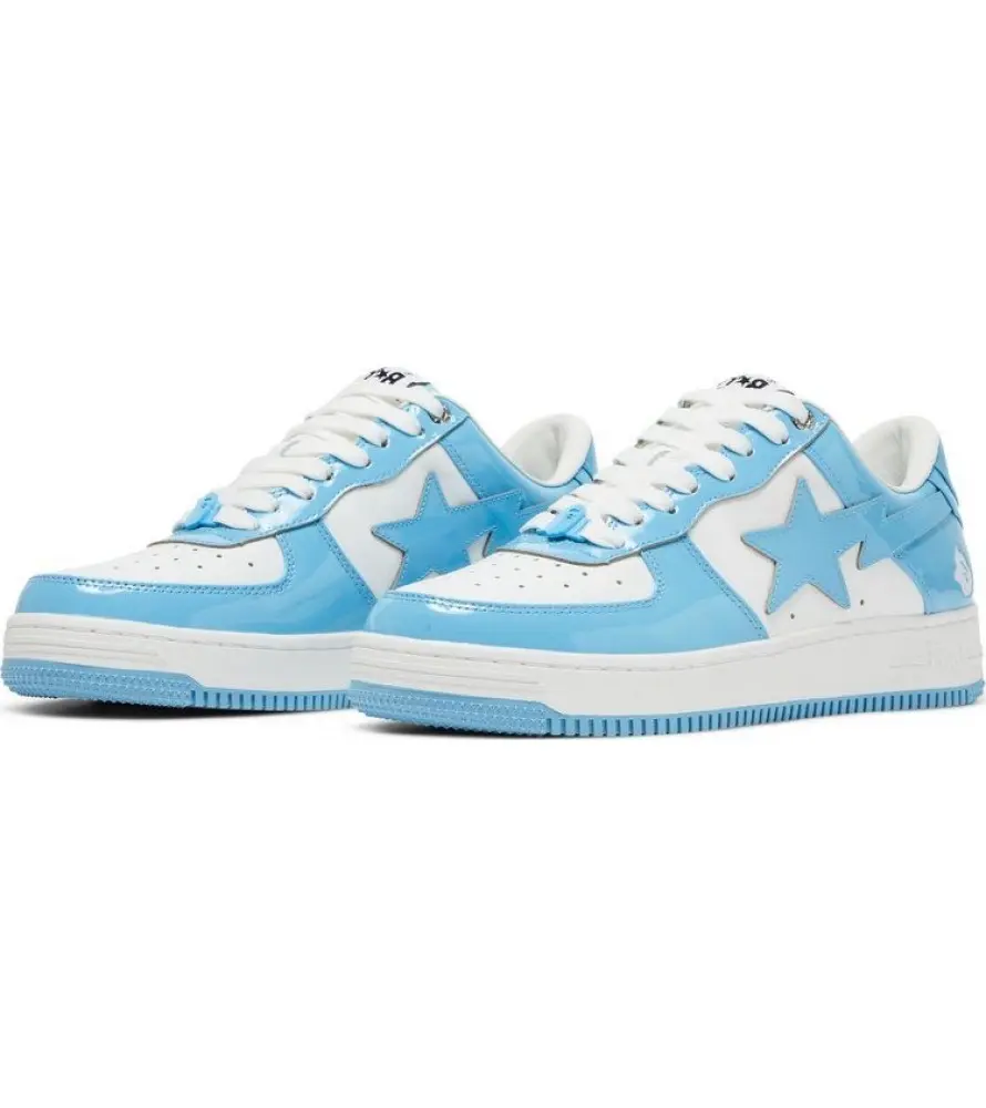 Кроссовки BapeSta Patent Leather Blue White