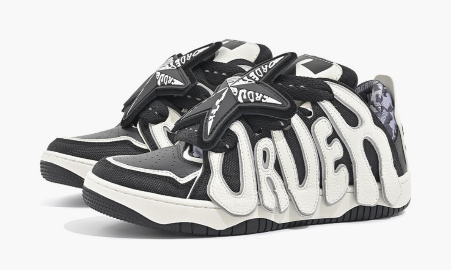 Кроссовки Old Order X Sta Sneaker Series Skater 001 Black White