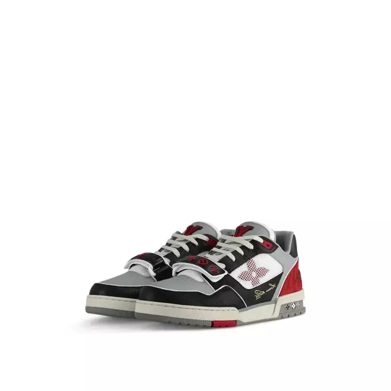 Кроссовки Louis Vuitton Trainer Red Gray Black