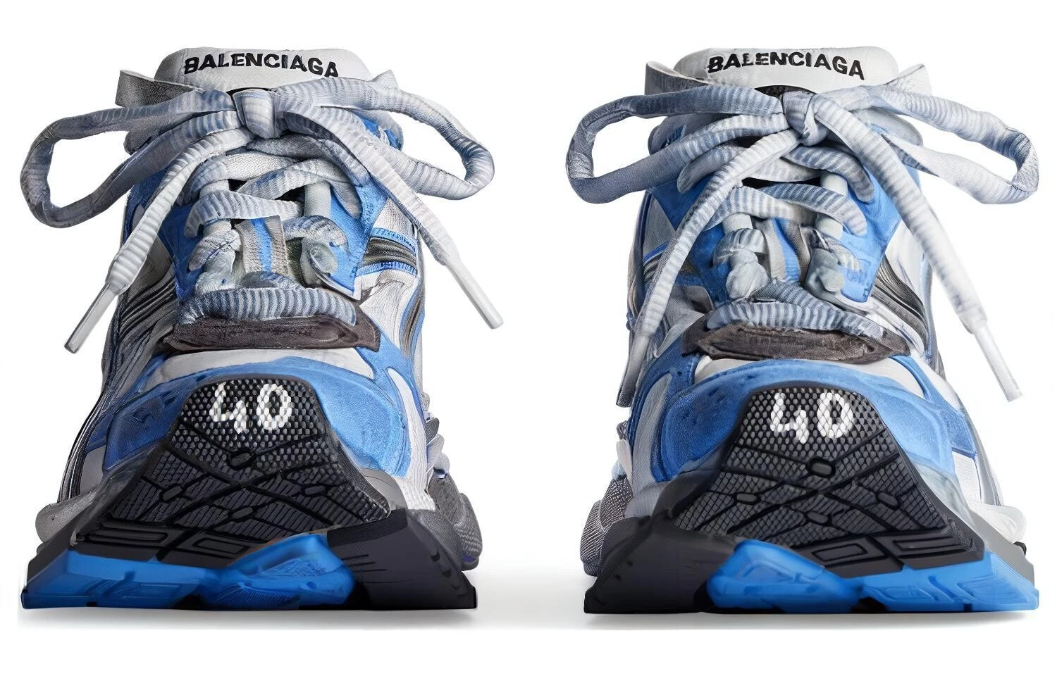 Кроссовки Balenciaga Runner Worn-Out Blue Grey — изображение 4