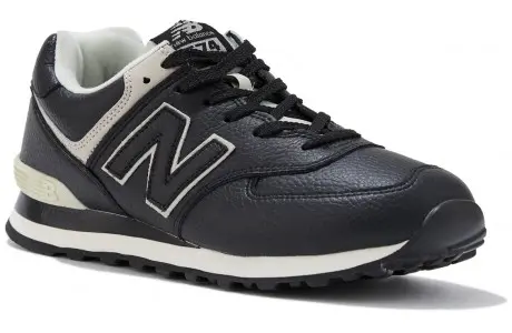 Кроссовки New Balance 574 men's black and white leather — изображение 4