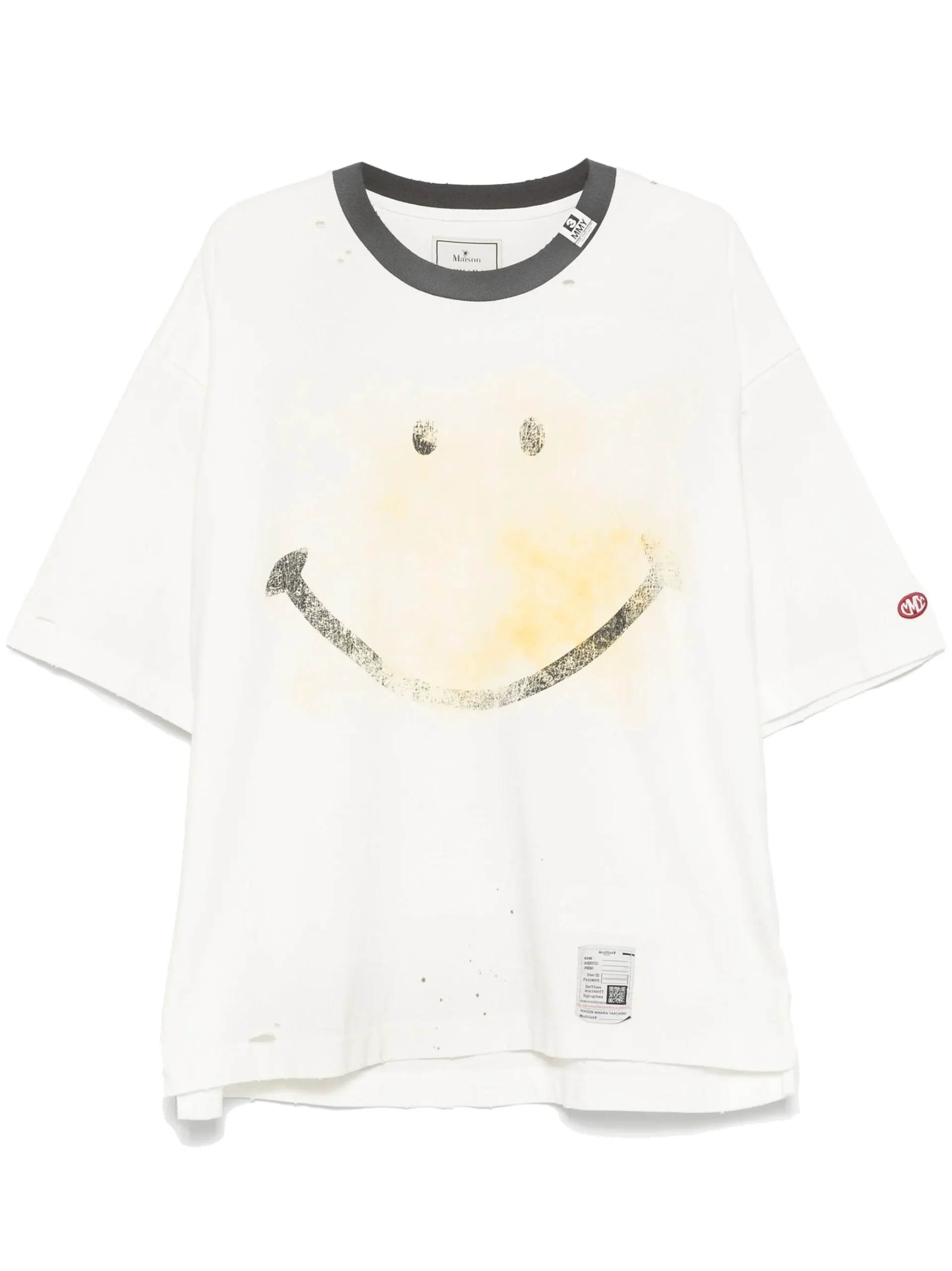 Футболка Maison Mihara yasuhiro smile white