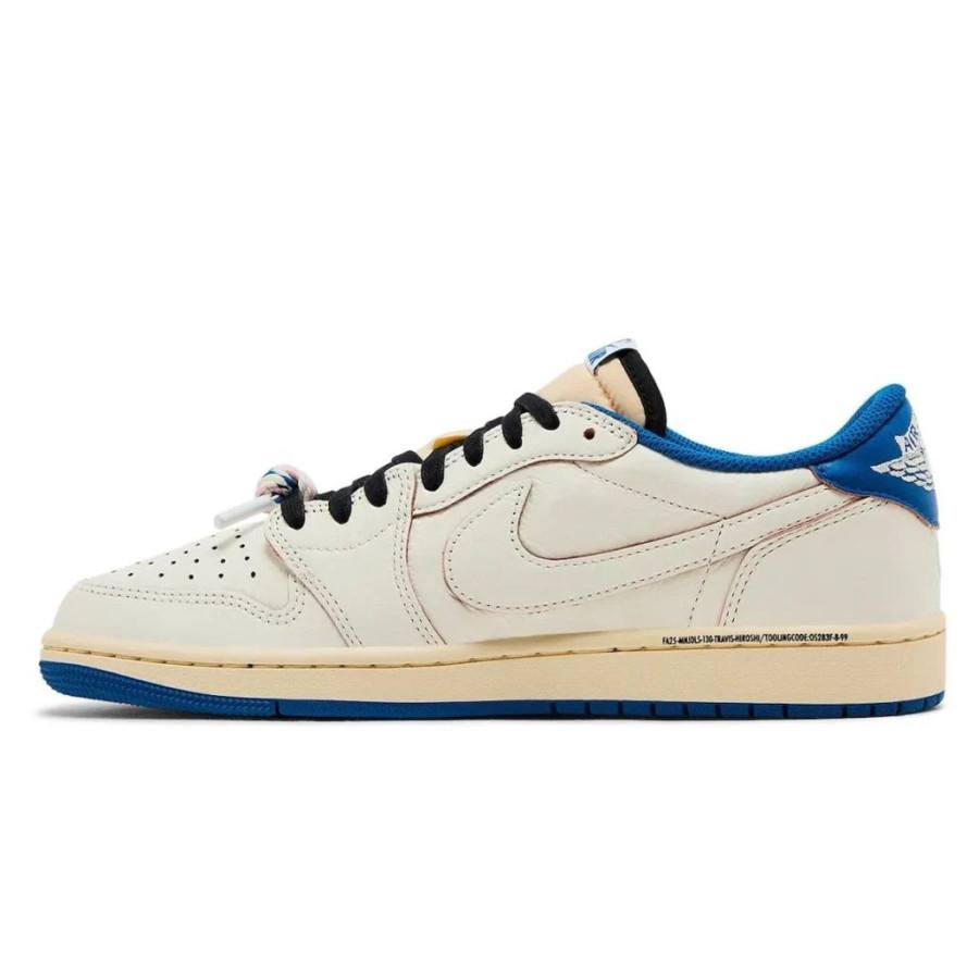Кроссовки Nike Air Jordan 1 Low x Travis Scott x Fragment Sail Military Blue — изображение 3