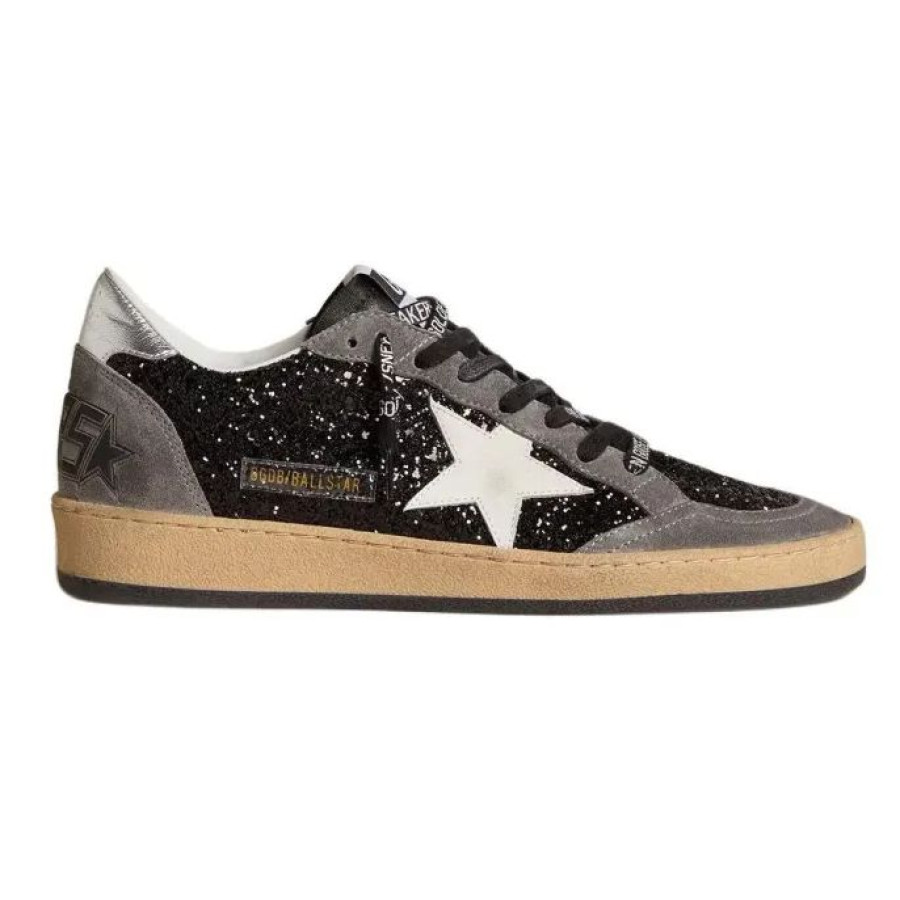 Golden Goose Ball Star Black Glitter Grey White — изображение 2