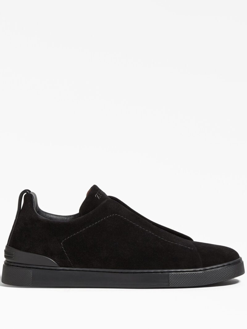 Zegna Tripple Stitch Suede Black