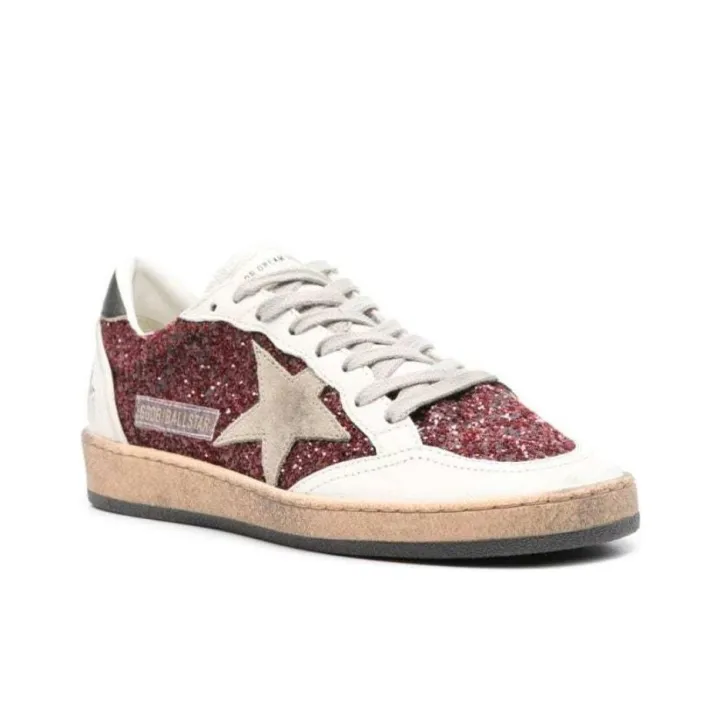 Golden Goose Ball Star In Burgundy Glitter — изображение 3