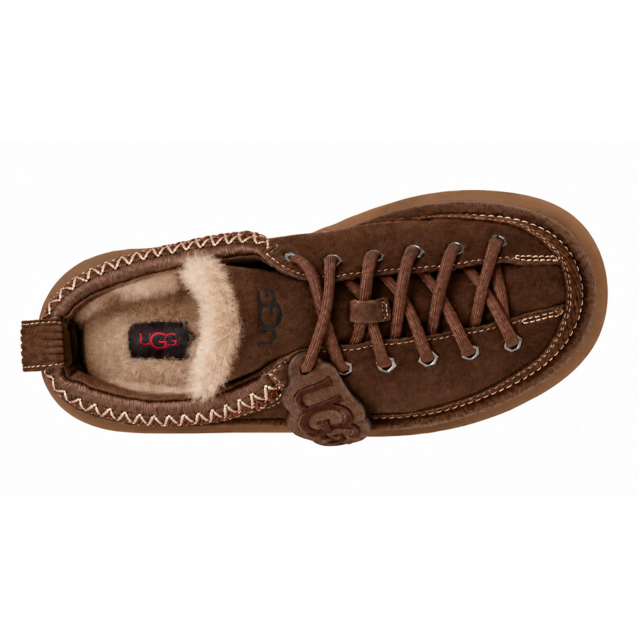 Стильный осенний образ с оригинальными уггами UGG Heritage Lace-Up Slipper Hickory