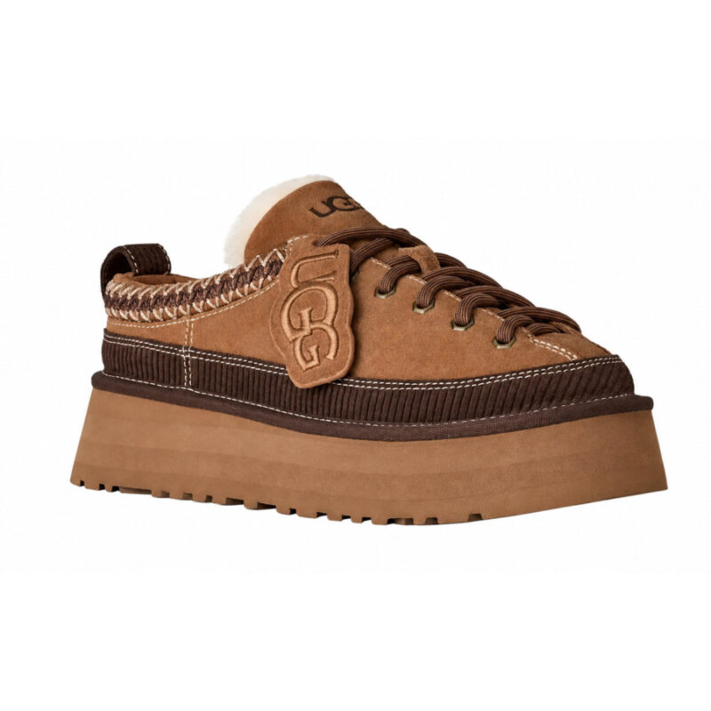 heritagelace-upslipperchestnut02-900×900 Угги на платформе со шнуровкой UGG Heritage Lace-Up Slipper коричневые замшевые