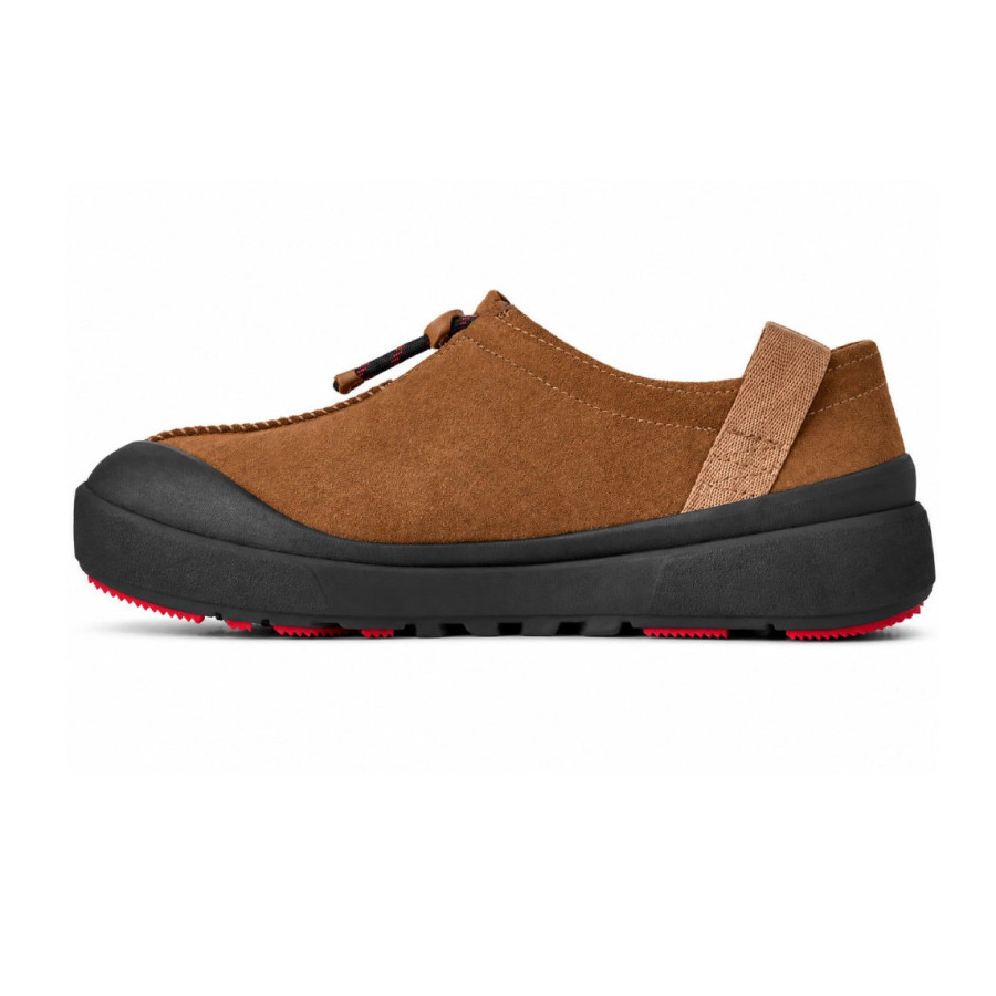 Коричневые UGG Tasman с красной подошвой