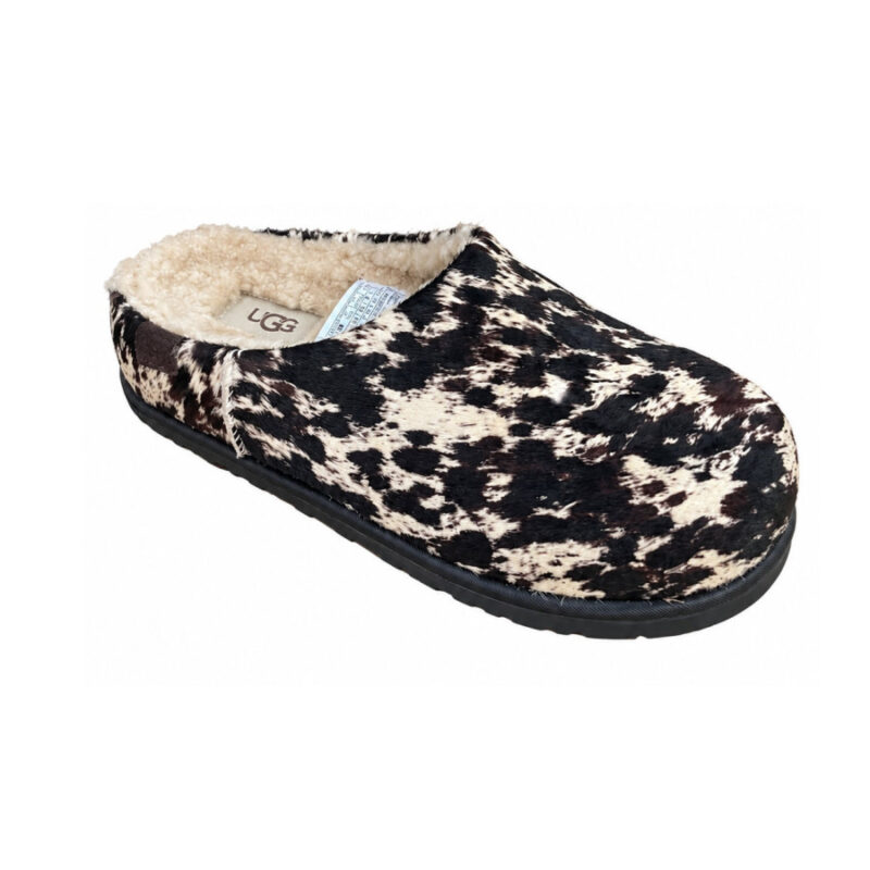 Пятнистые слипоны UGG с коровьим принтом